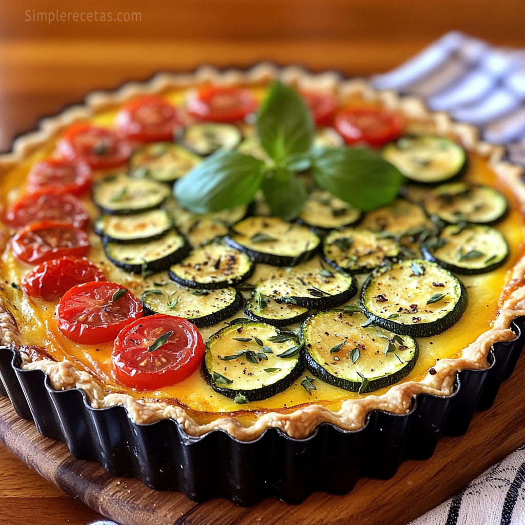 Tarte Soleil aux Courgettes et Tomates Cerises, un arc-en-ciel de saveurs estivales