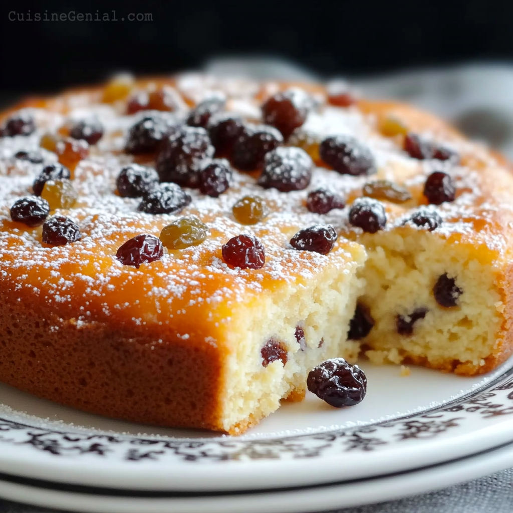 Gâteau à la Semoule aux Raisins Secs