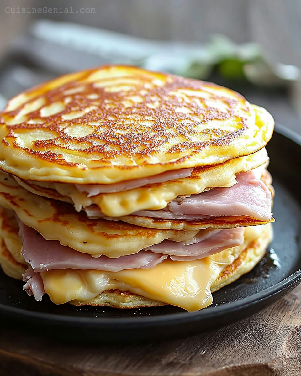 Pancakes Salés Jambon-Fromage