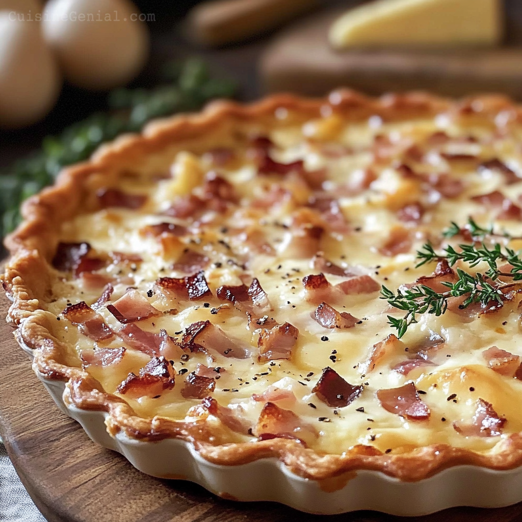 Tarte au Camembert et aux Lardons