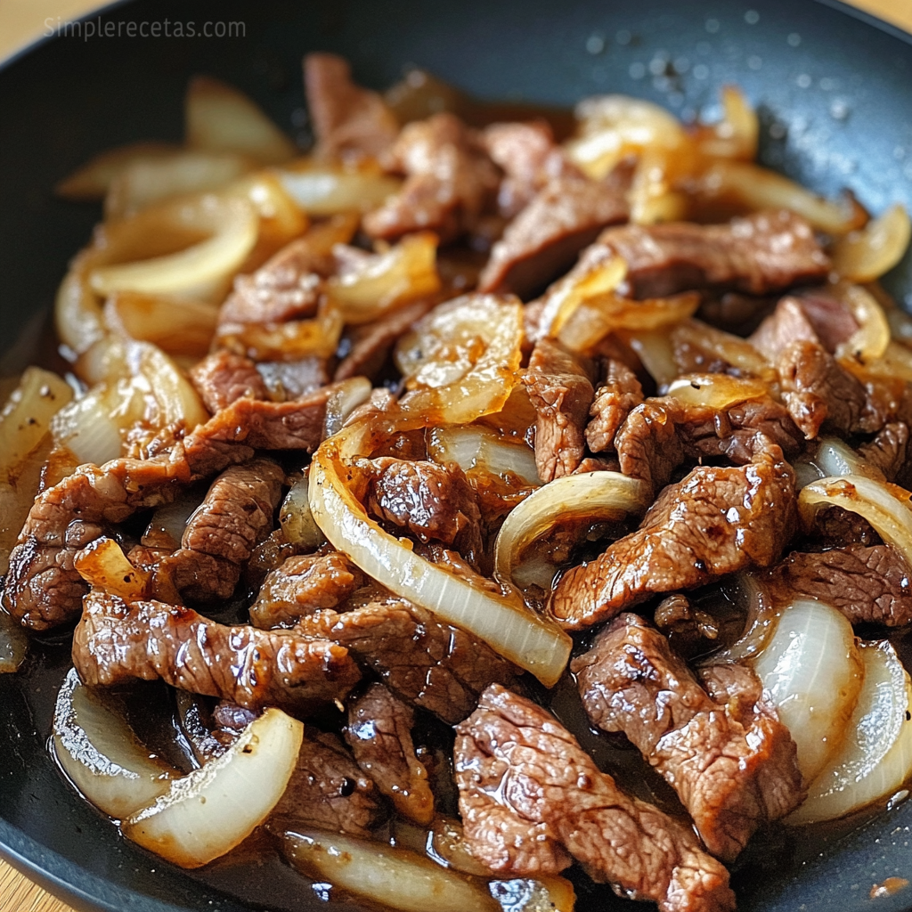 Bœuf Caramélisé aux Oignons et Sauce Soja