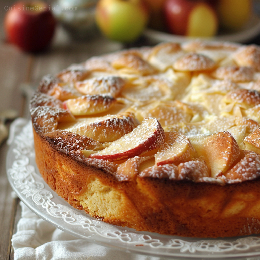 Fondant aux pommes mascarpone