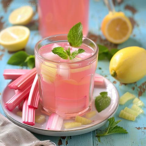 Limonade à la rhubarbe rafraîchissante