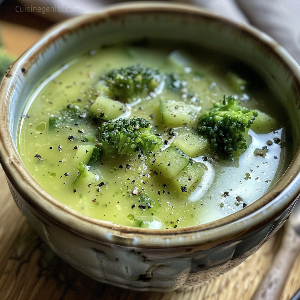 Soupe Détox aux Légumes Verts pour Réguler la Glycémie
