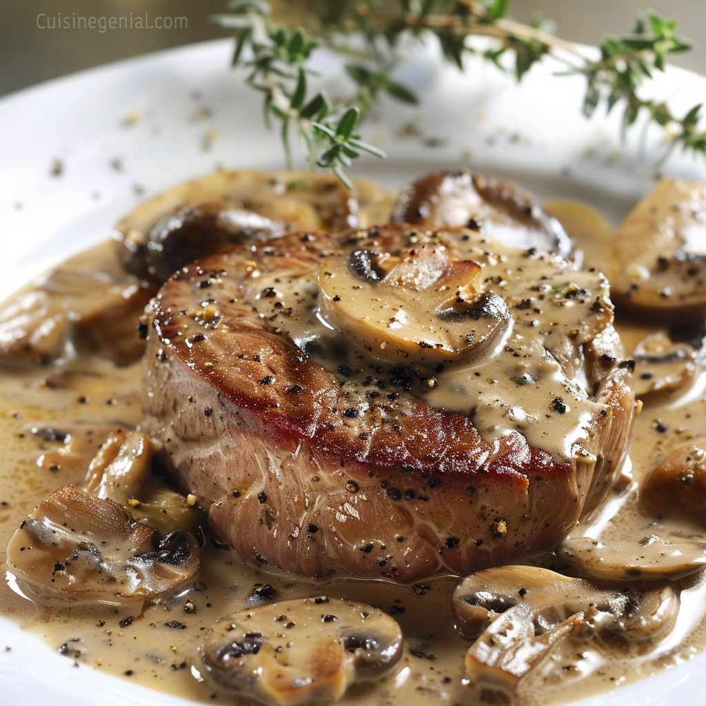 Filet Mignon Au Boursin Et Champignons