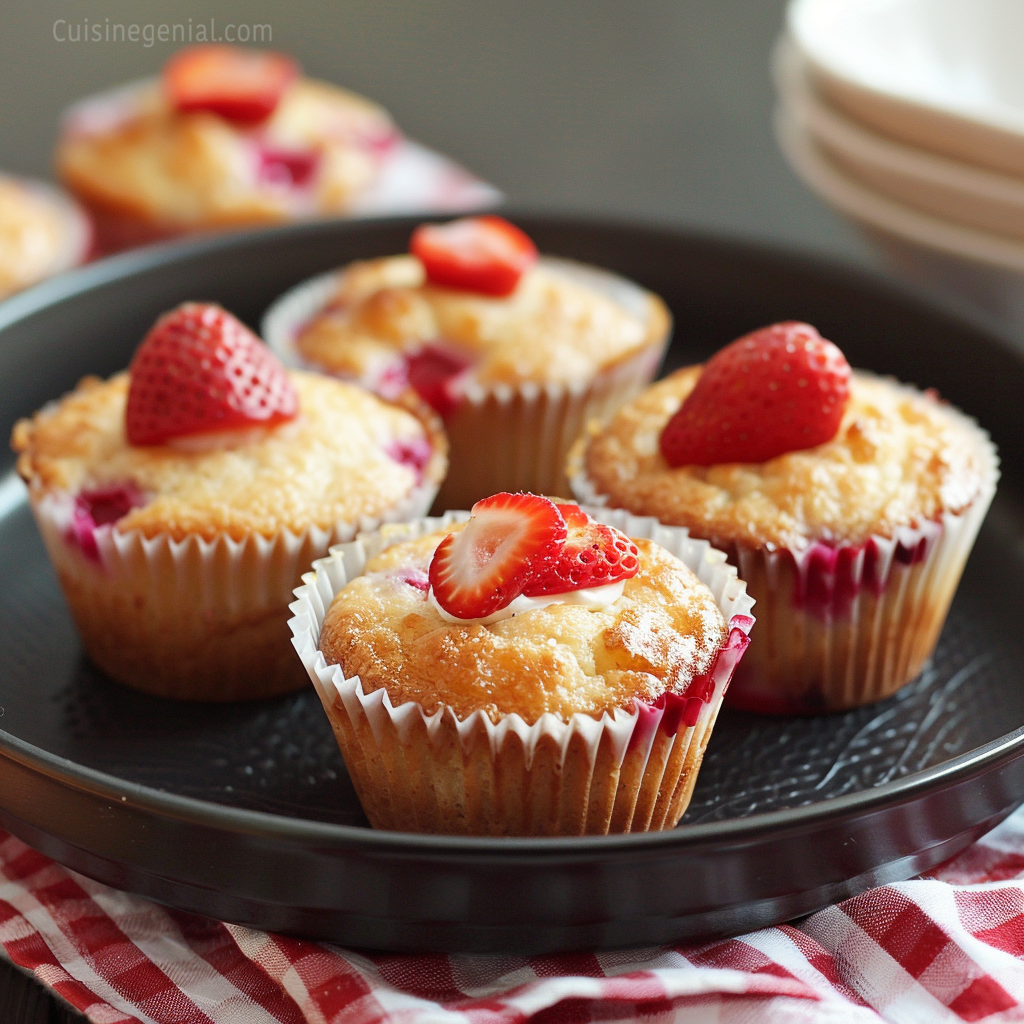 Muffins Moelleux aux Fraises et Mascarpone