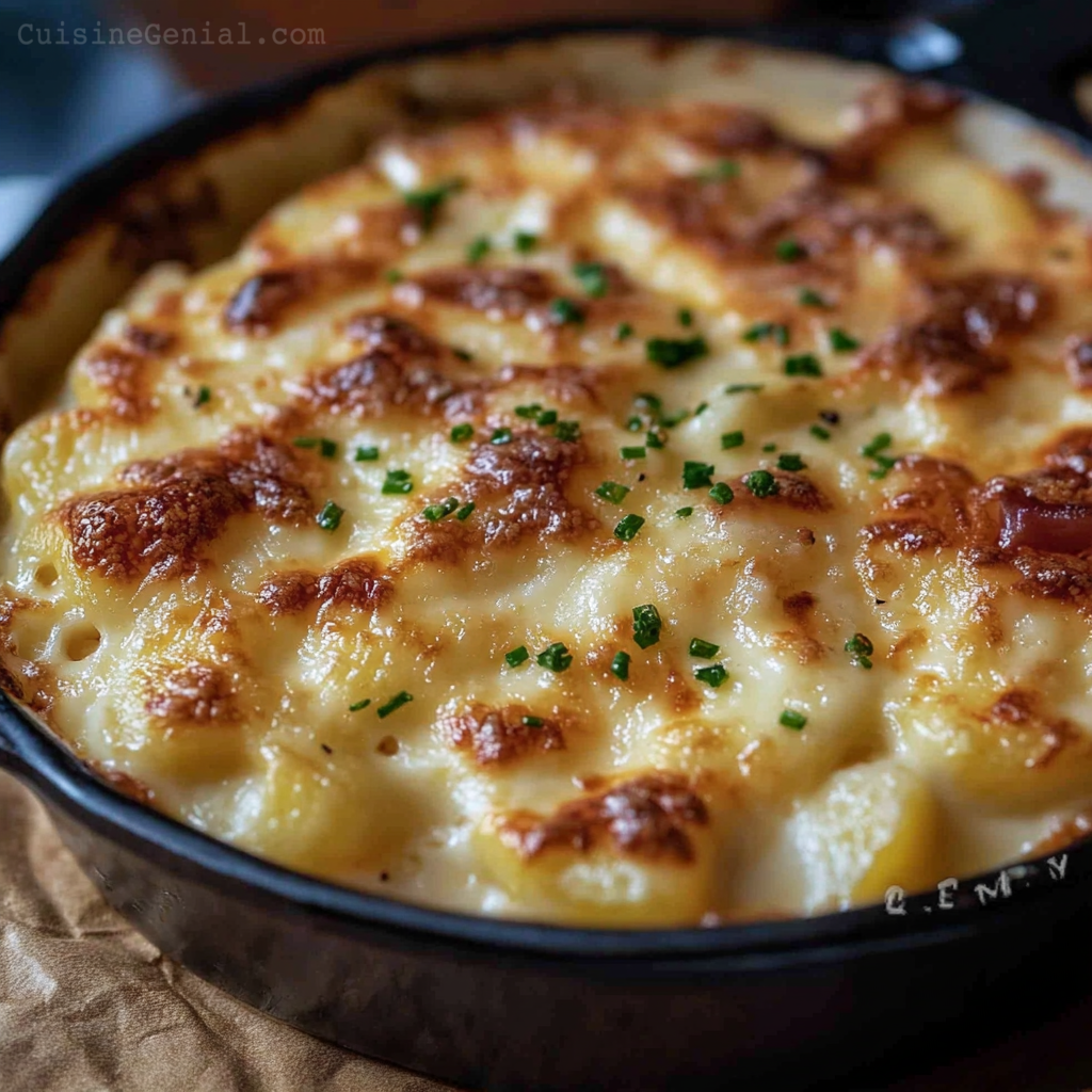 Gratin de Chou-Fleur, Pommes de Terre, Fromage et Jambon