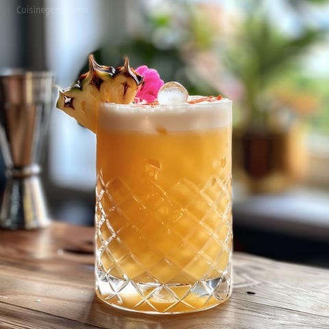 Cocktail Paradisiaque au Jus d'Ananas