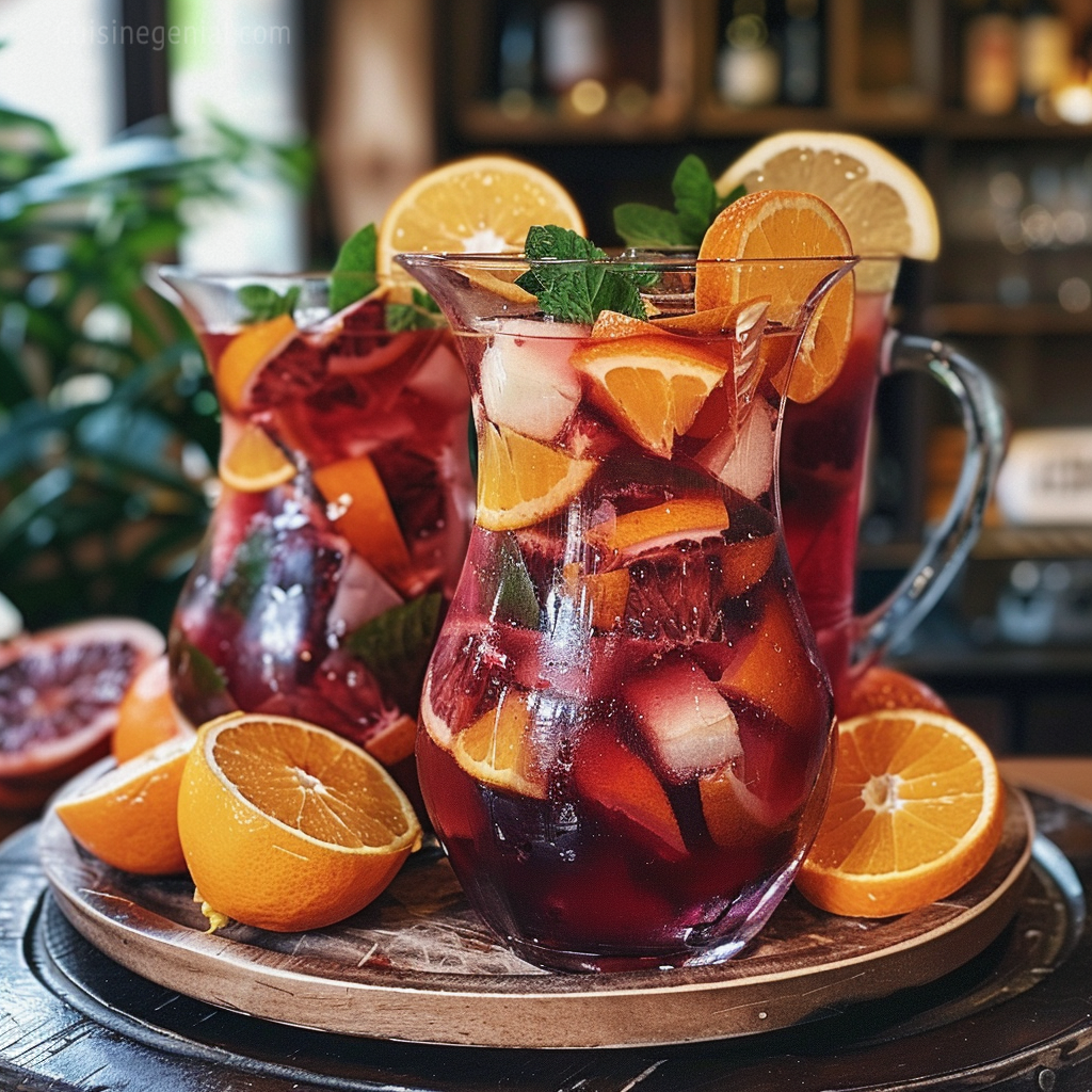 Sangria sans alcool fruitée et rafraîchissante