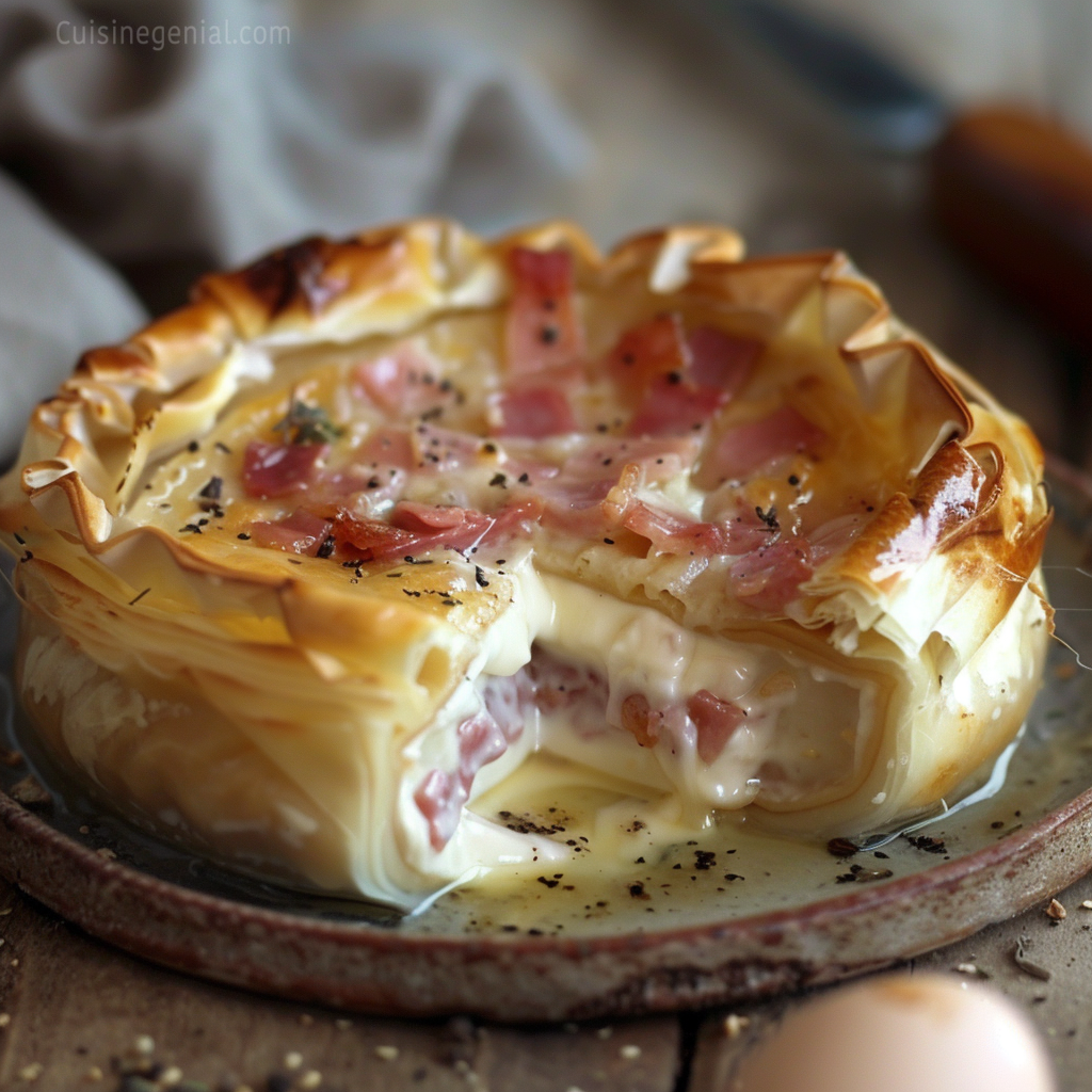 Feuilleté au Camembert et Lardons