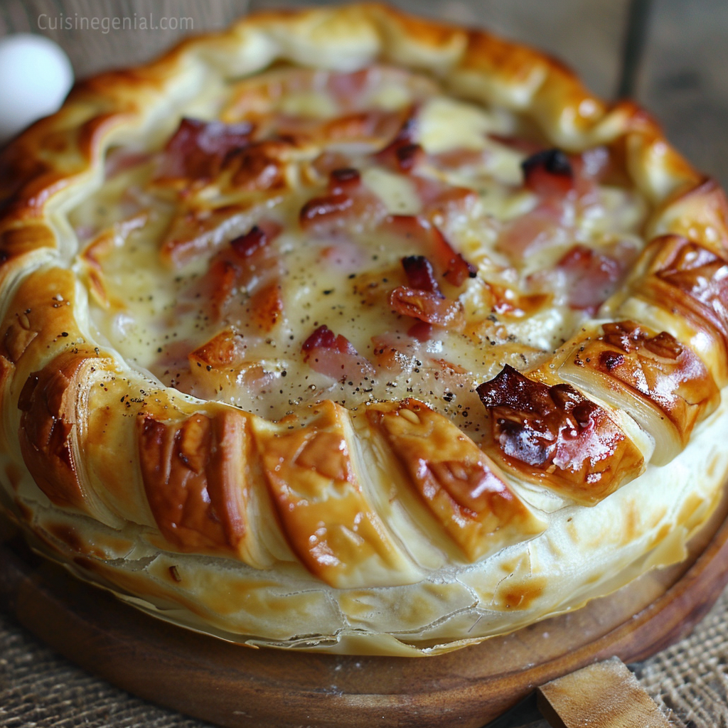 Feuilleté au Camembert et Lardons